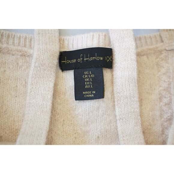 House Of Harlow 1960 Fisherman Cable Knit Sweater Dress, Size L - Picture 3 of 7